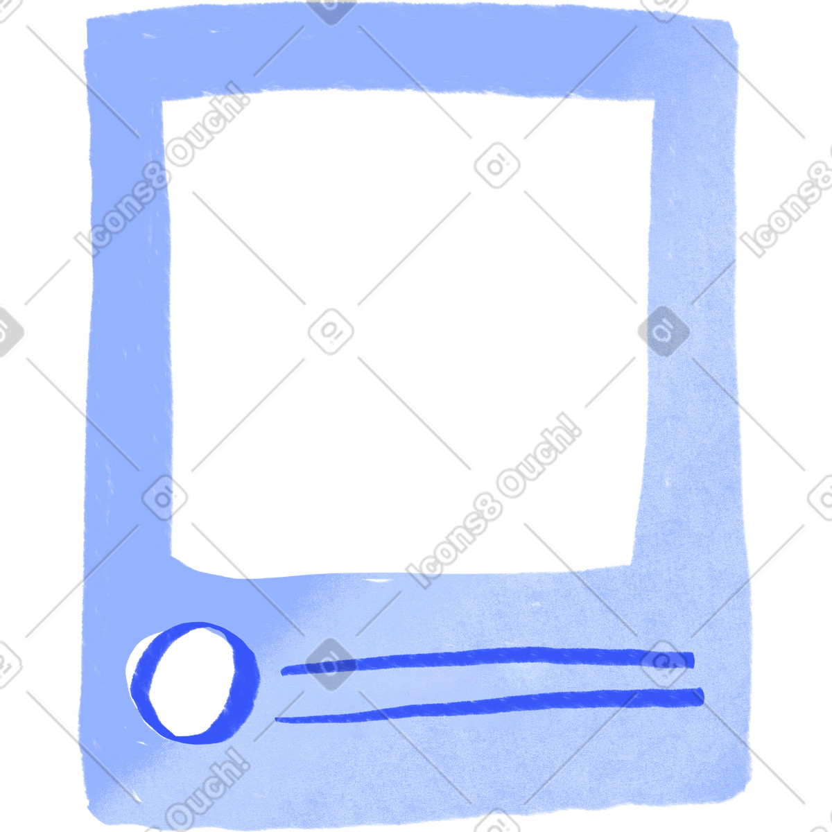 Polaroid photo with caption illustration in Quirky style download in PNG, SVG