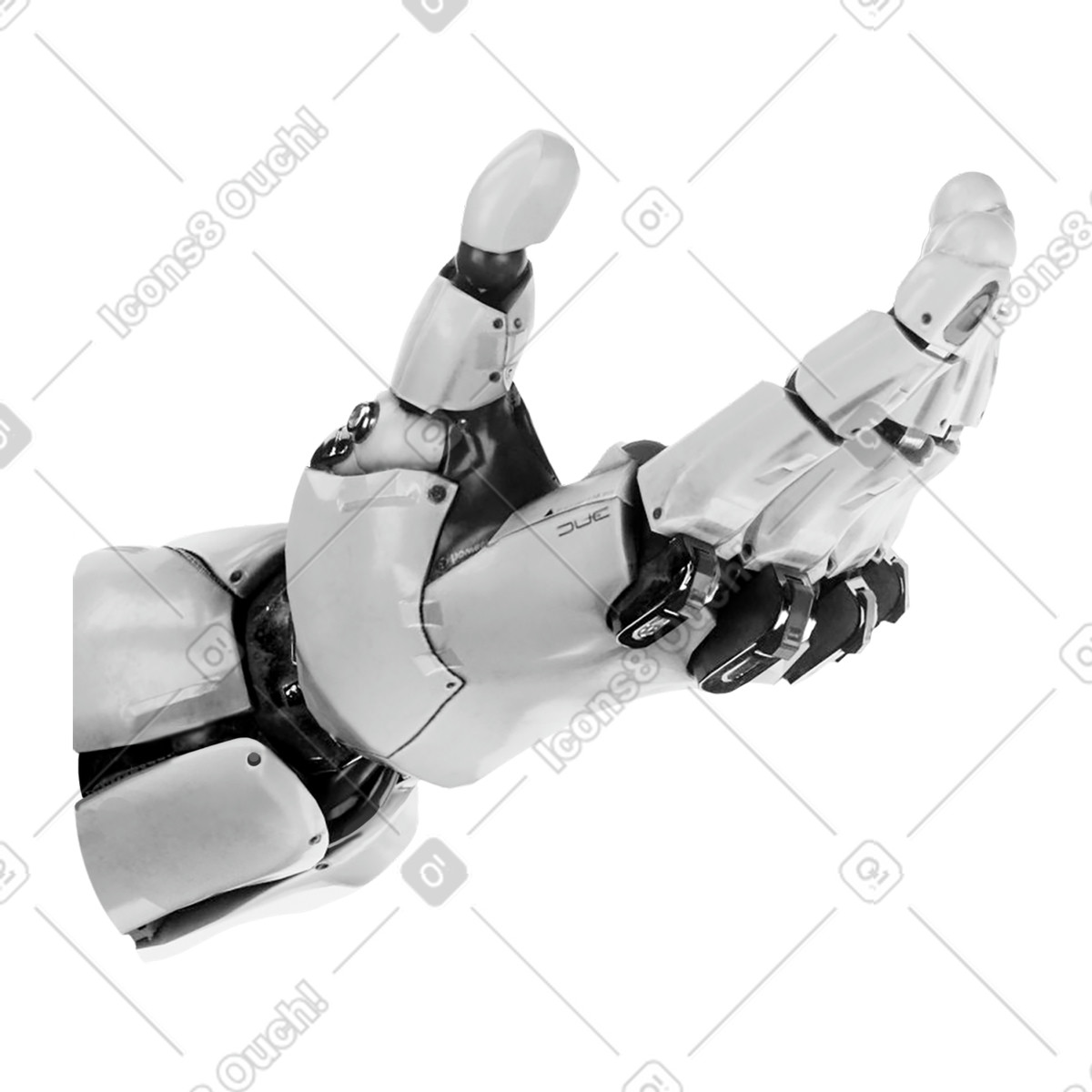 Illustration La main du robot dans le style Print à télécharger aux formats PNG, SVG