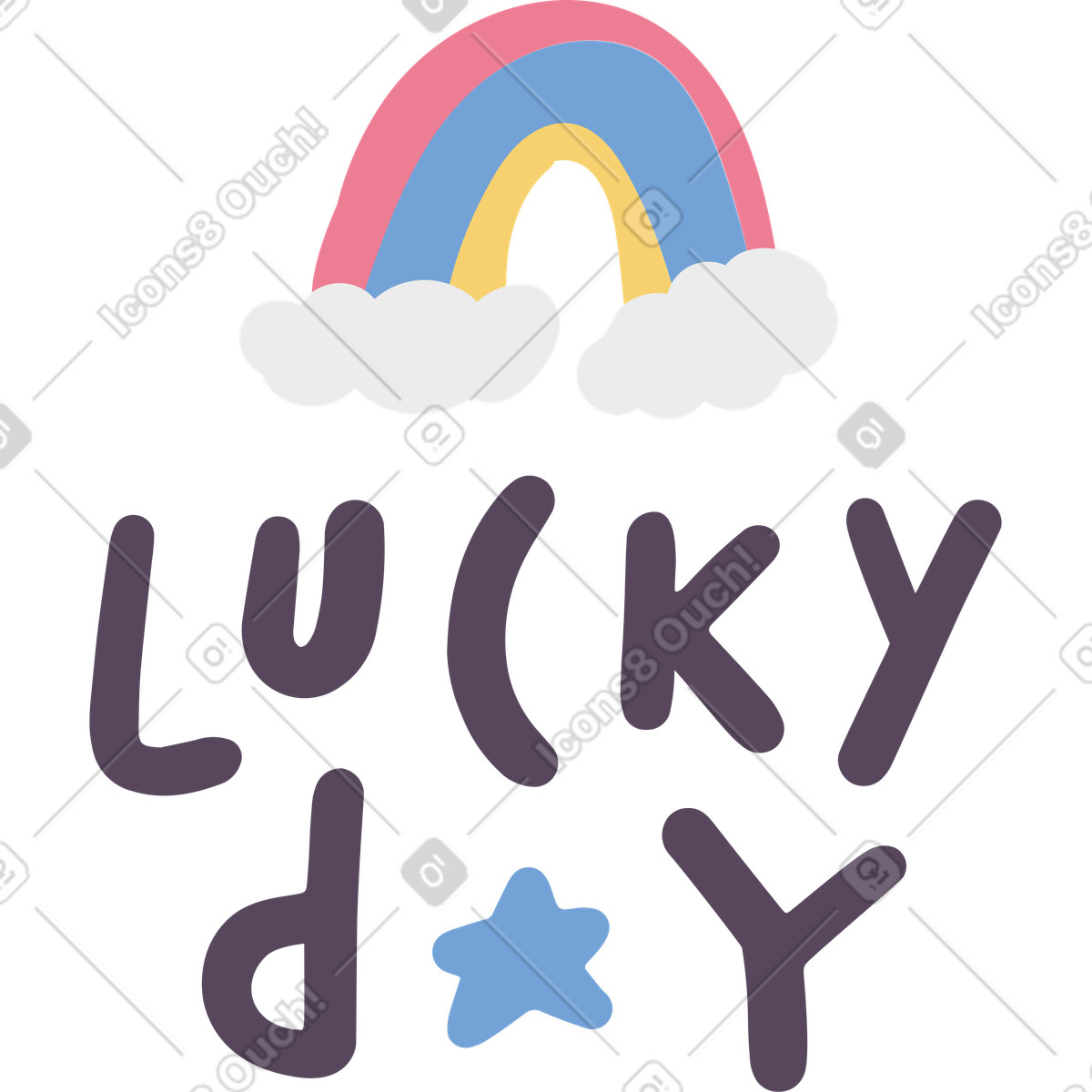 Ilustração de Dia sorte em no estilo Pluto para baixar em PNG, SVG