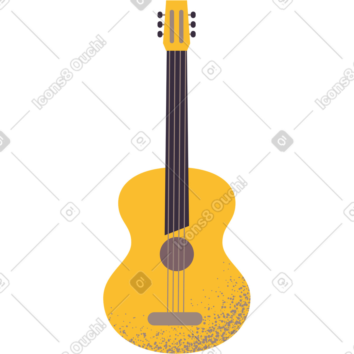 Ilustração de Violão em no estilo Pale para baixar em PNG, SVG