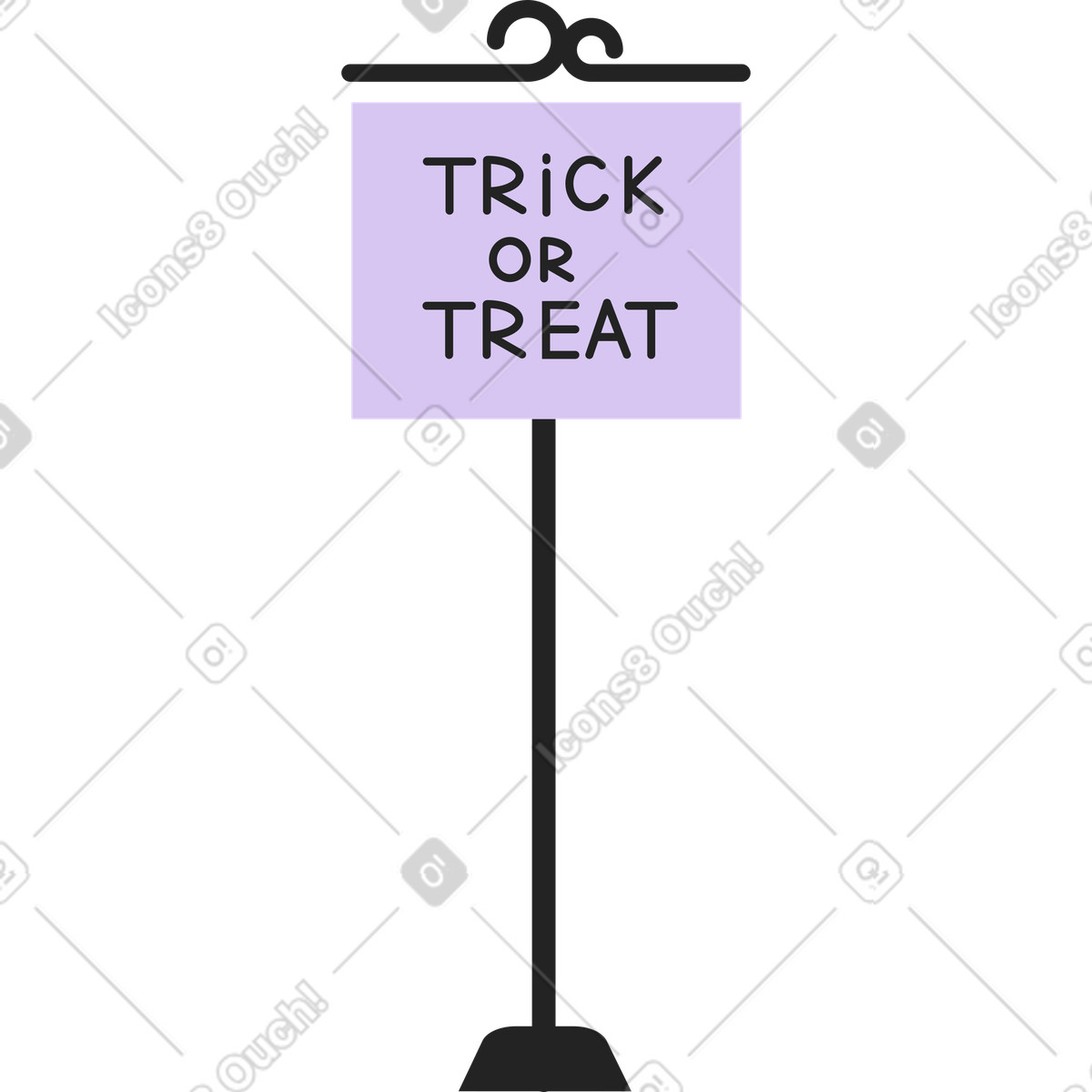 Illustration Signes des bonbons ou un sort dans le style Sammy Line à télécharger aux formats PNG, SVG