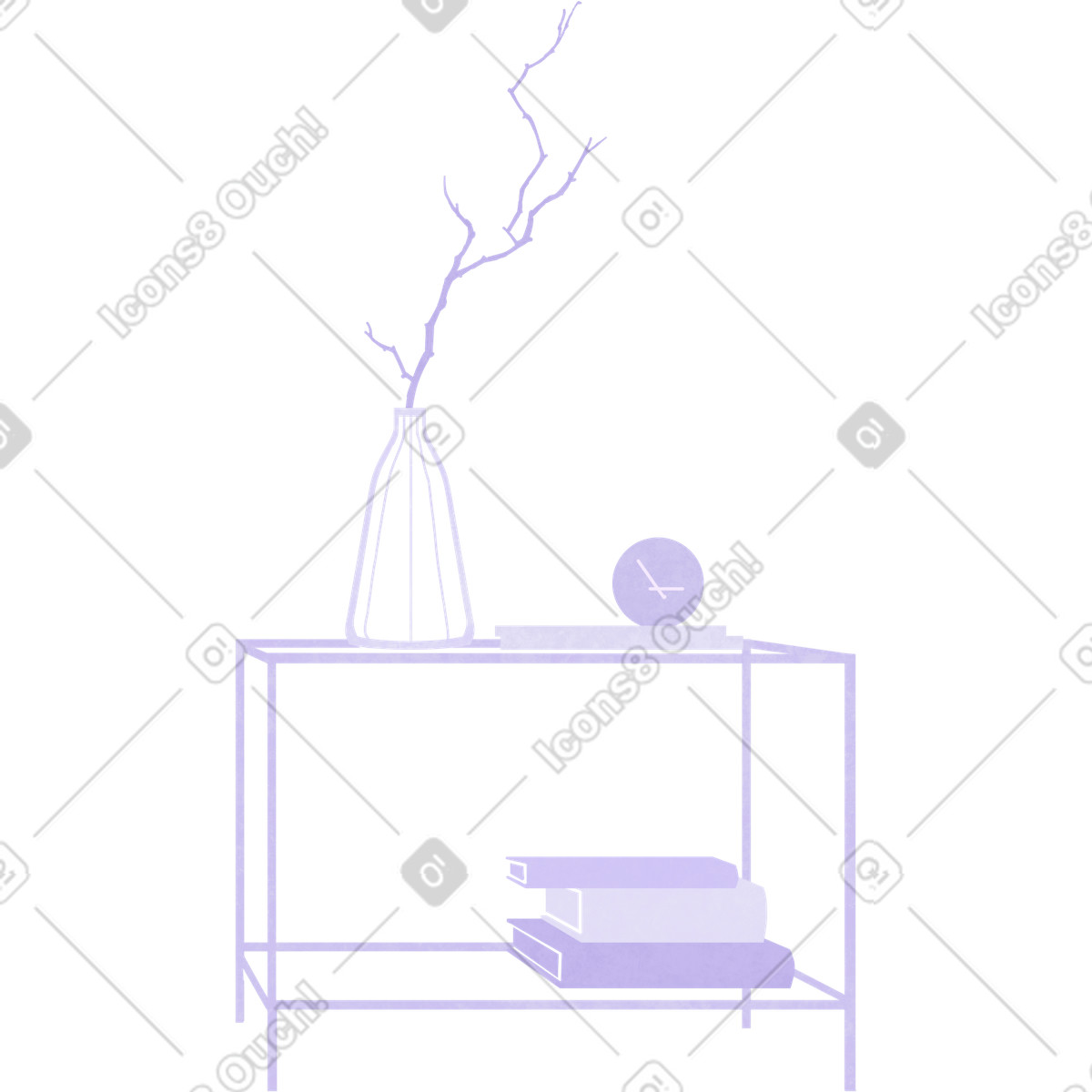 Decorated purple console illustration in Lifestyle style download in PNG, SVG