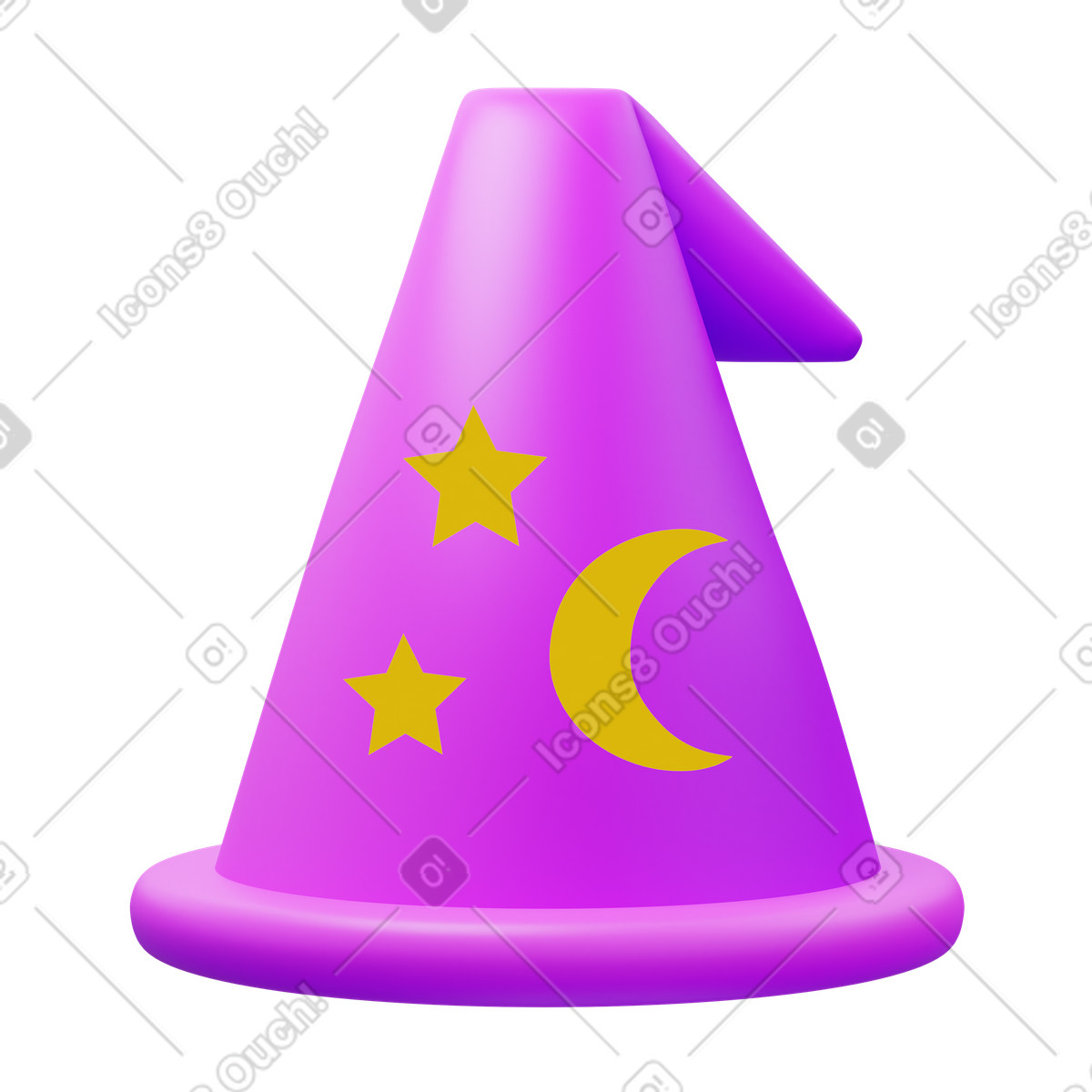 3D Fluency スタイルの Wizard のイラストをPNG、SVG形式でダウンロード