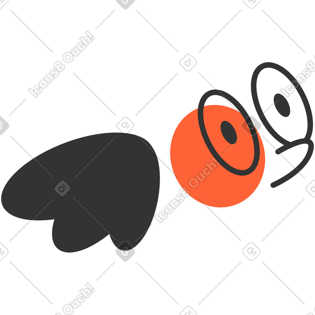 Testa illustrazione in stile Crayon scarica in PNG, SVG