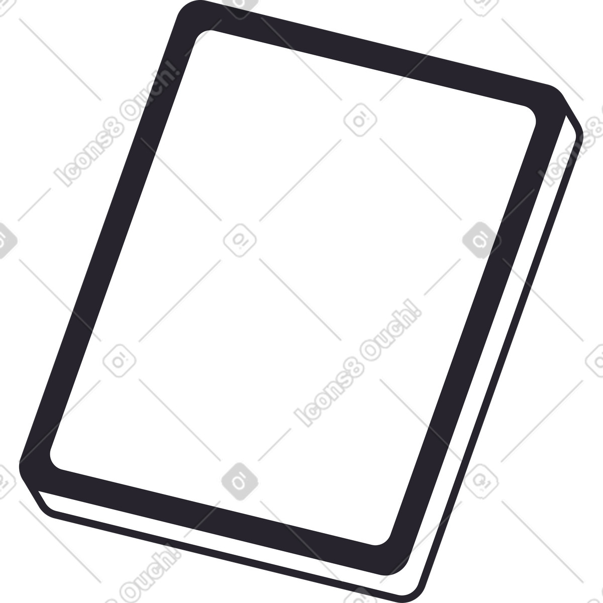 Ilustração de Tablet inclinado em no estilo Grapy para baixar em PNG, SVG
