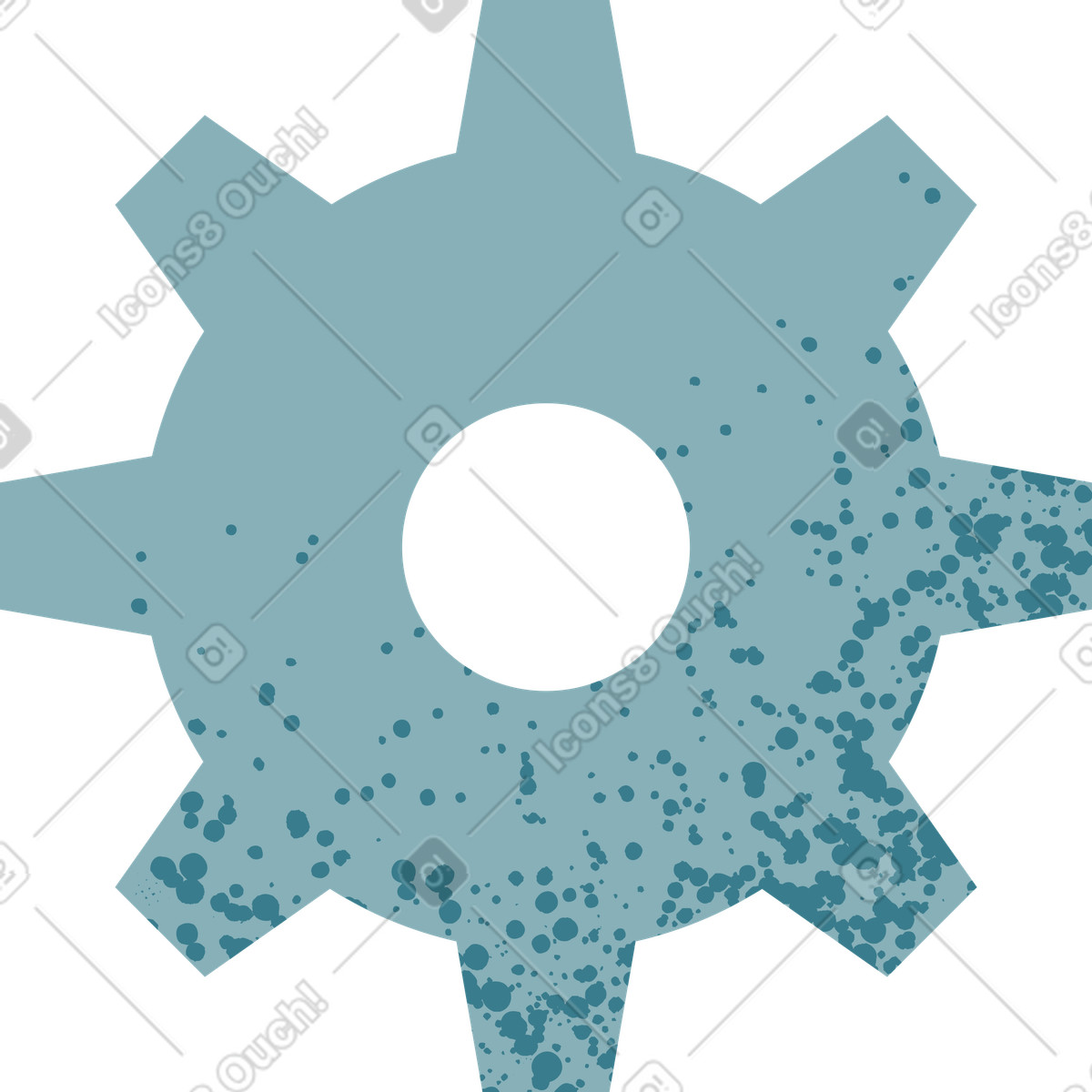 Ilustração de Engrenagem em no estilo Pale para baixar em PNG, SVG