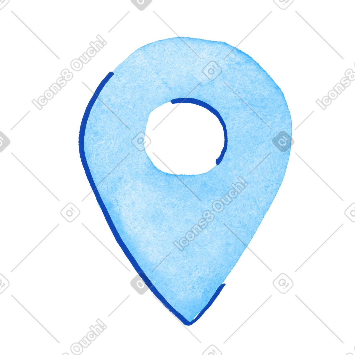Tint 스타일의 Pin location marker symbol for map navigation and gps services 일러스트레이션 PNG, SVG 다운로드