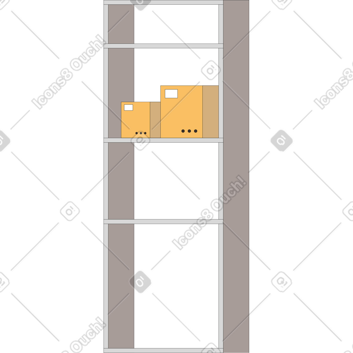 Illustration Étagère dans le style Sitcom à télécharger aux formats PNG, SVG