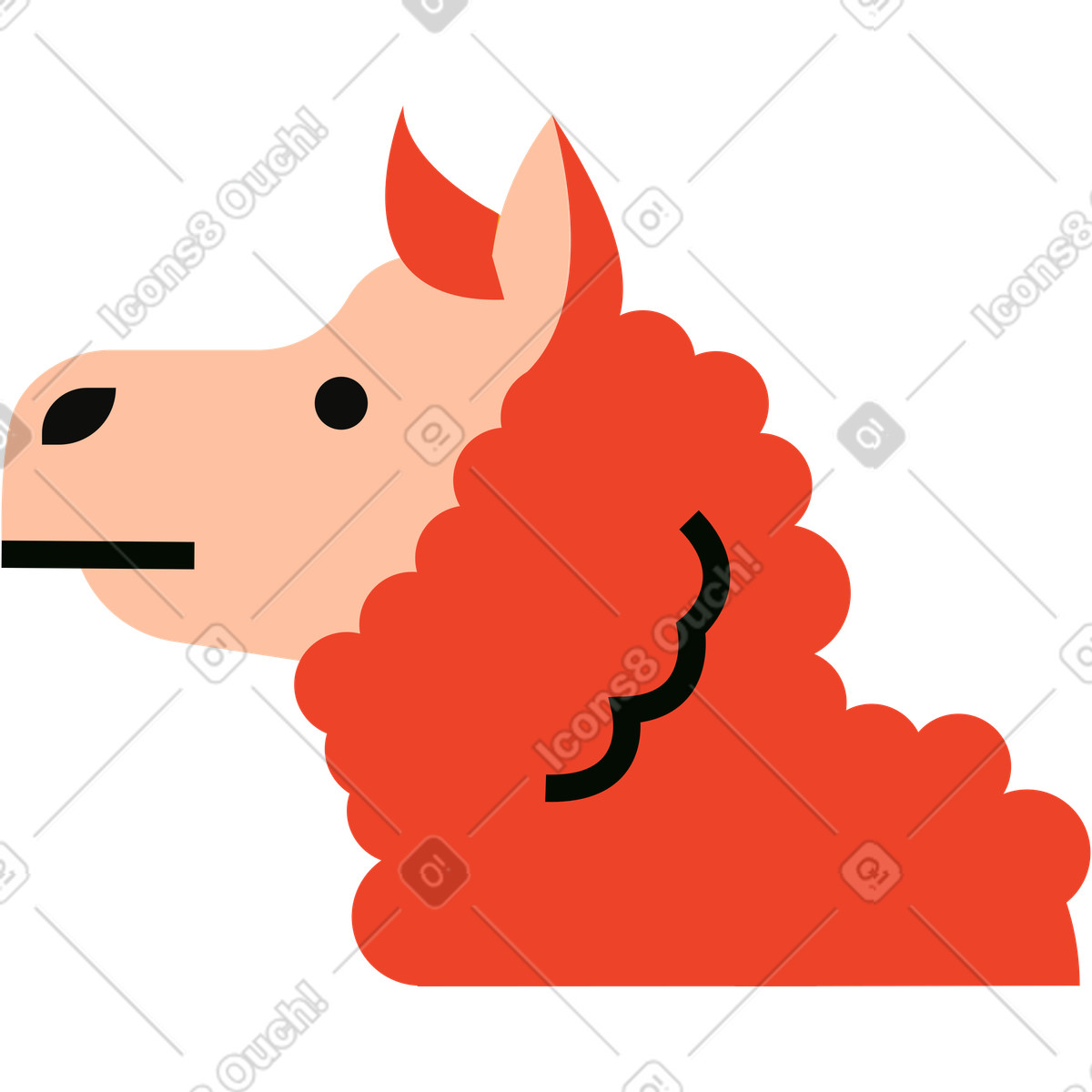 Ilustración Cordero en estilo Polar a descargar en PNG y SVG