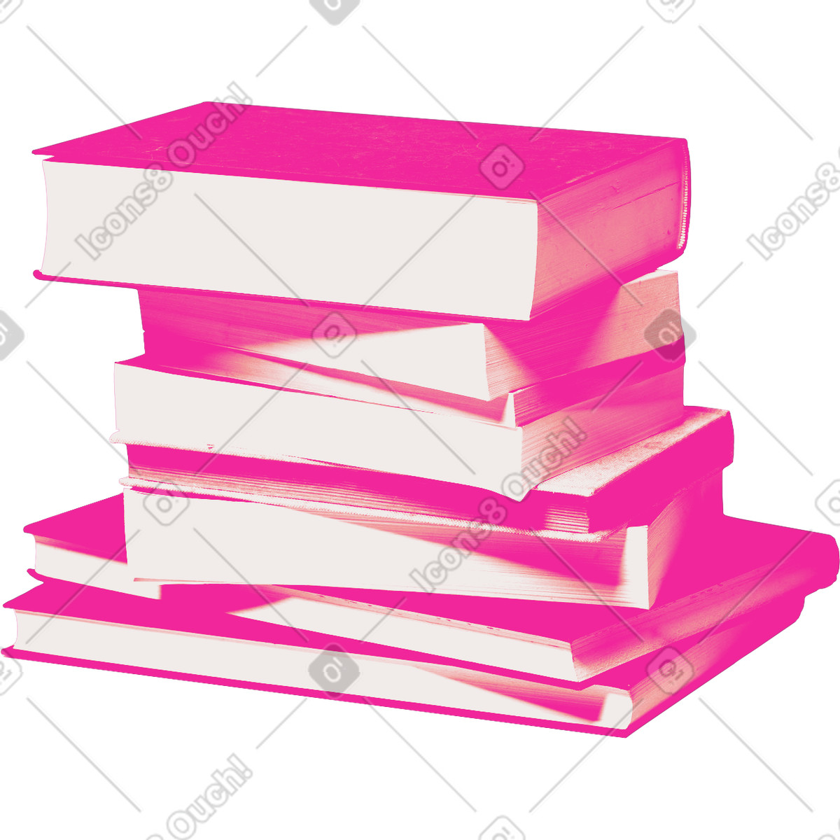 Stack of books illustration in PNG, SVG