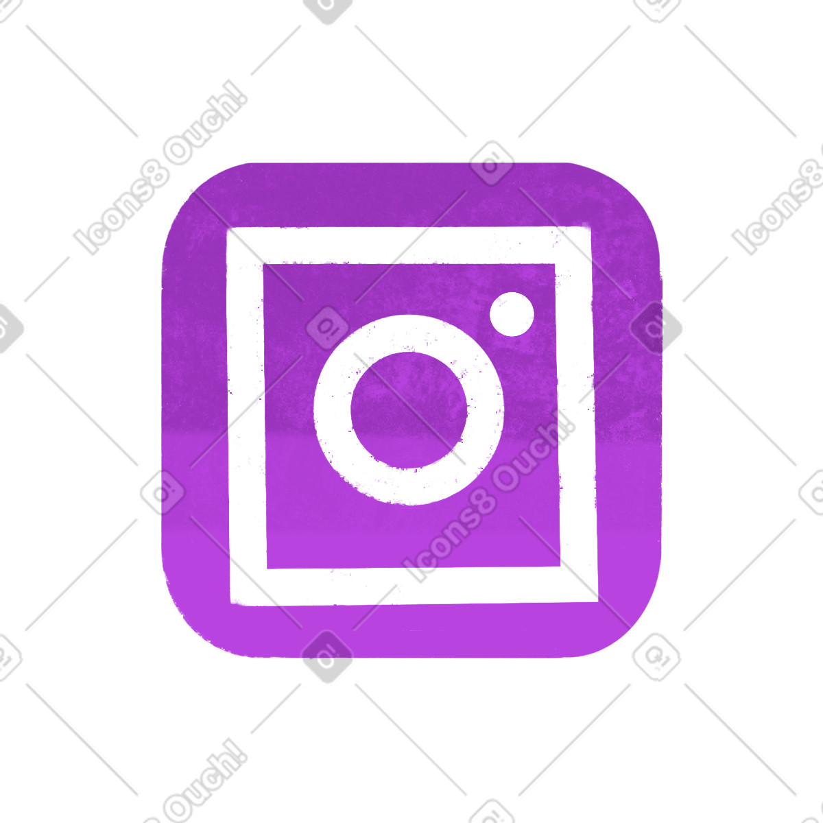 Purple instagram logo illustration in Bonbon style download in PNG, SVG