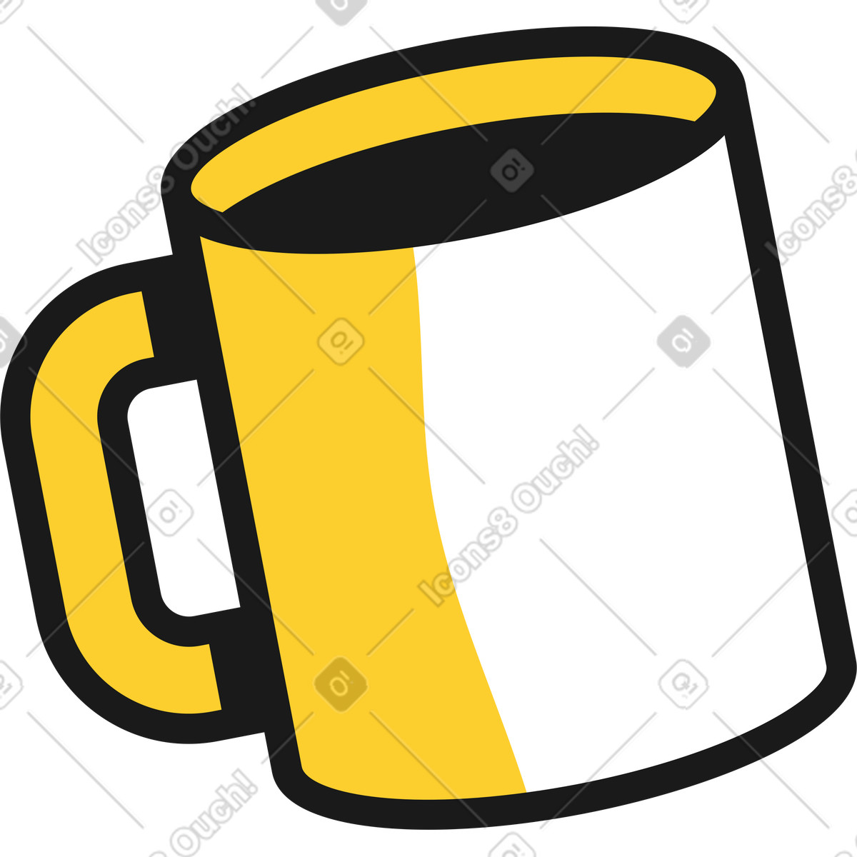 Ilustración Taza con una bebida caliente en estilo Taxi a descargar en PNG y SVG