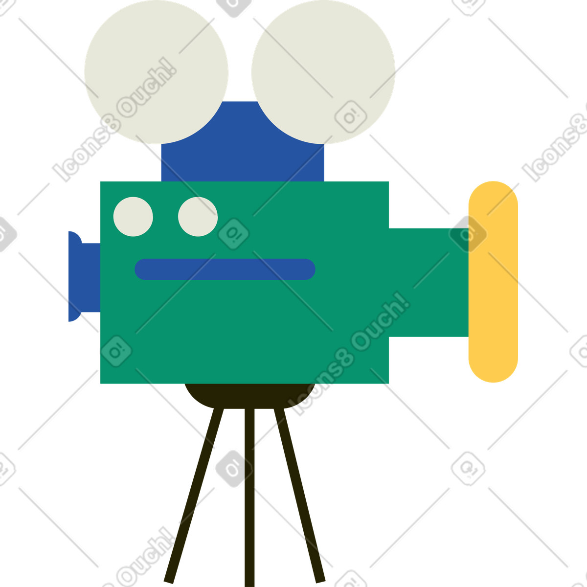 Illustration Video camera dans le style Spot à télécharger aux formats PNG, SVG