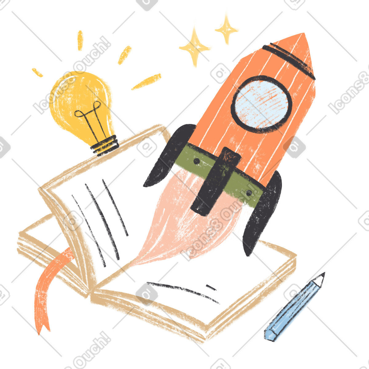 Creative learning for children illustration featuring play and imagination clipart for education