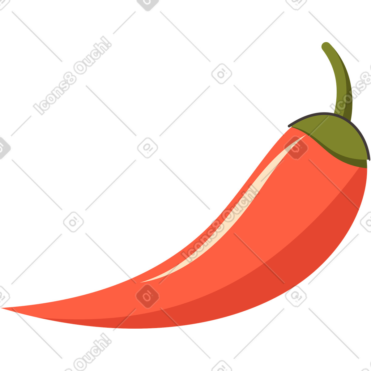 Ilustração de Pimenta quente em no estilo Dizzy para baixar em PNG, SVG