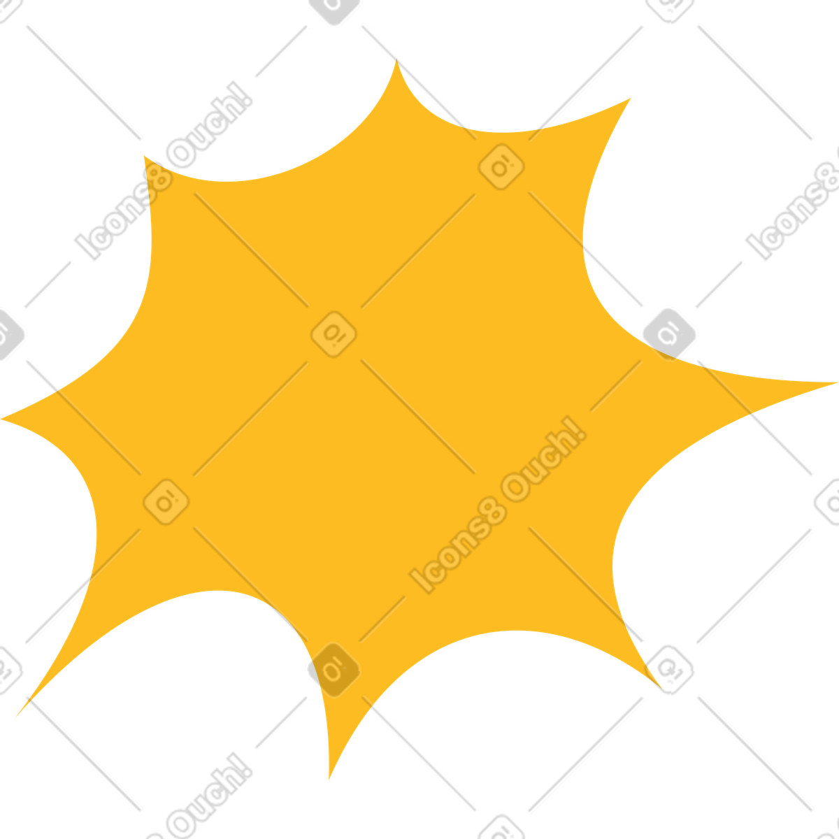 Gelber starburst-Illustration im Bright-Stil als Download in PNG, SVG