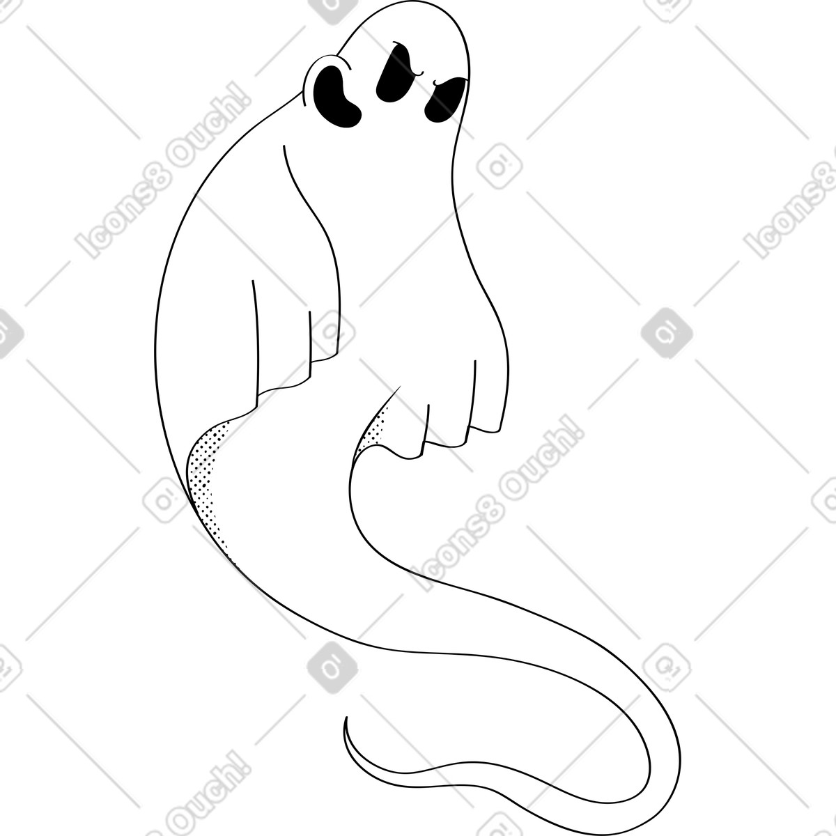 下载 Looney 风格的 鬼 插画，支持 PNG、SVG 格式