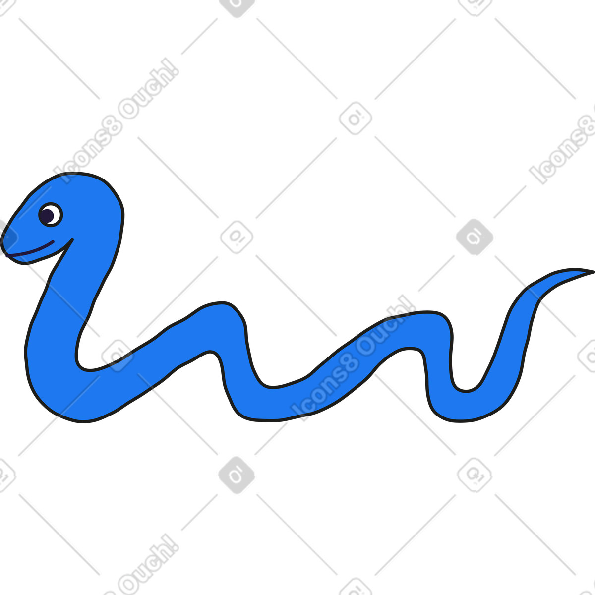 Ilustración Serpiente en estilo Conifer a descargar en PNG y SVG