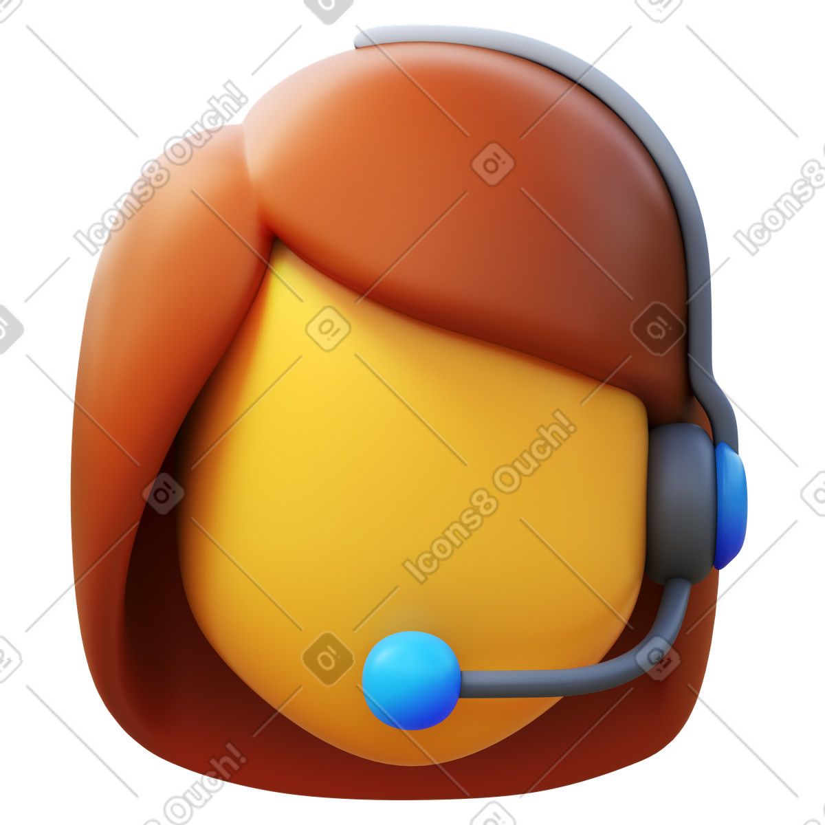 3D Fluency 스타일의 지원 여성 일러스트레이션 PNG, SVG 다운로드