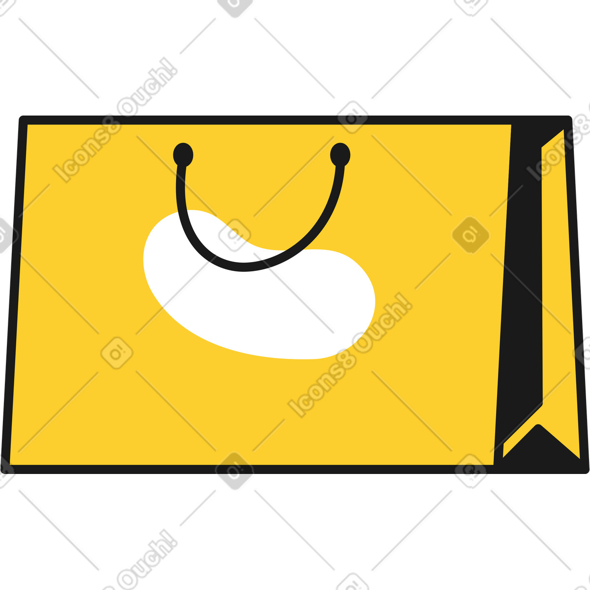 Ilustración Bolsa de papel en estilo Taxi a descargar en PNG y SVG