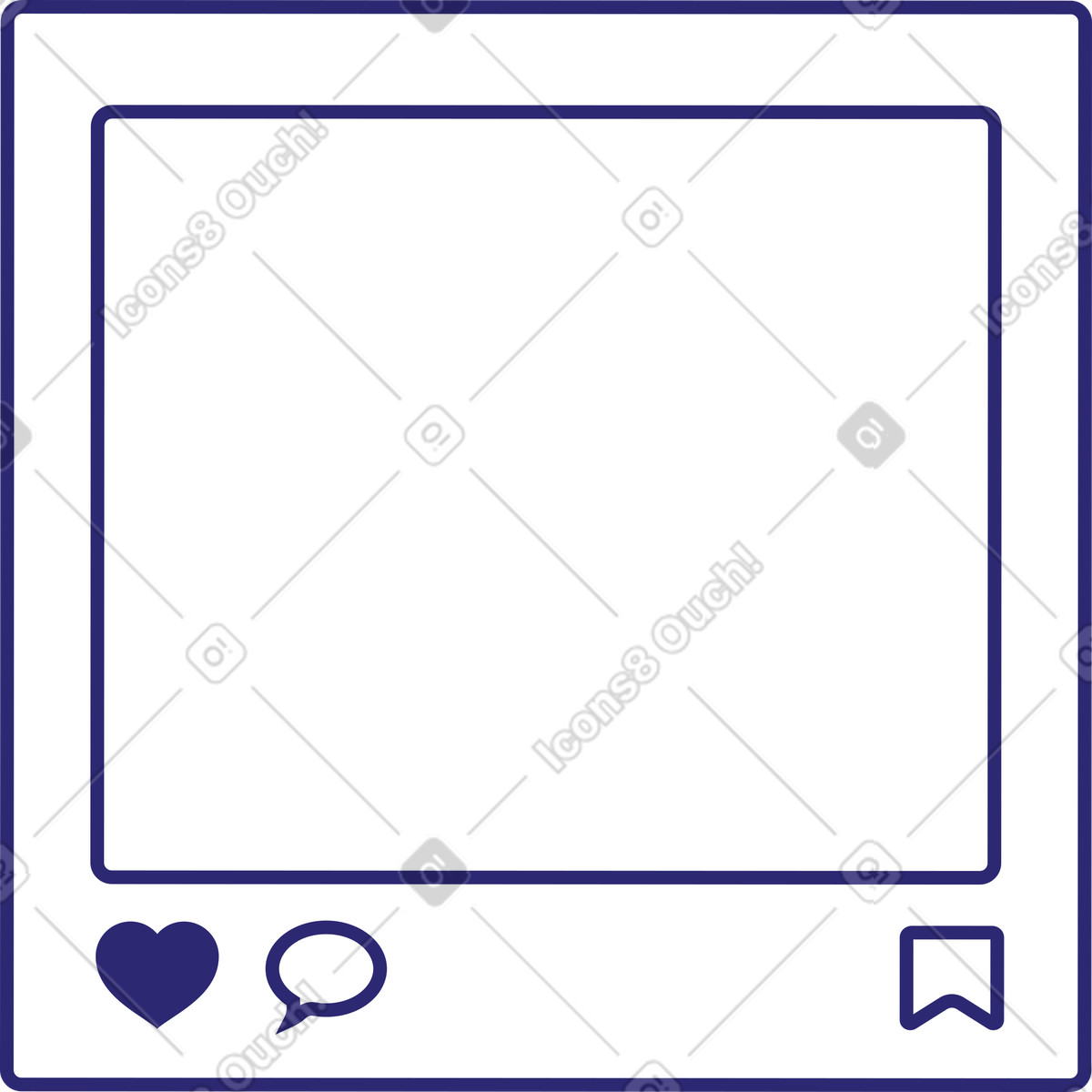 Ilustración Alimentación de instagram en estilo Cut a descargar en PNG y SVG