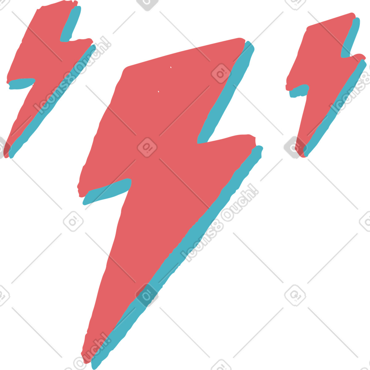 Fulmine illustrazione in stile Flamenco scarica in PNG, SVG