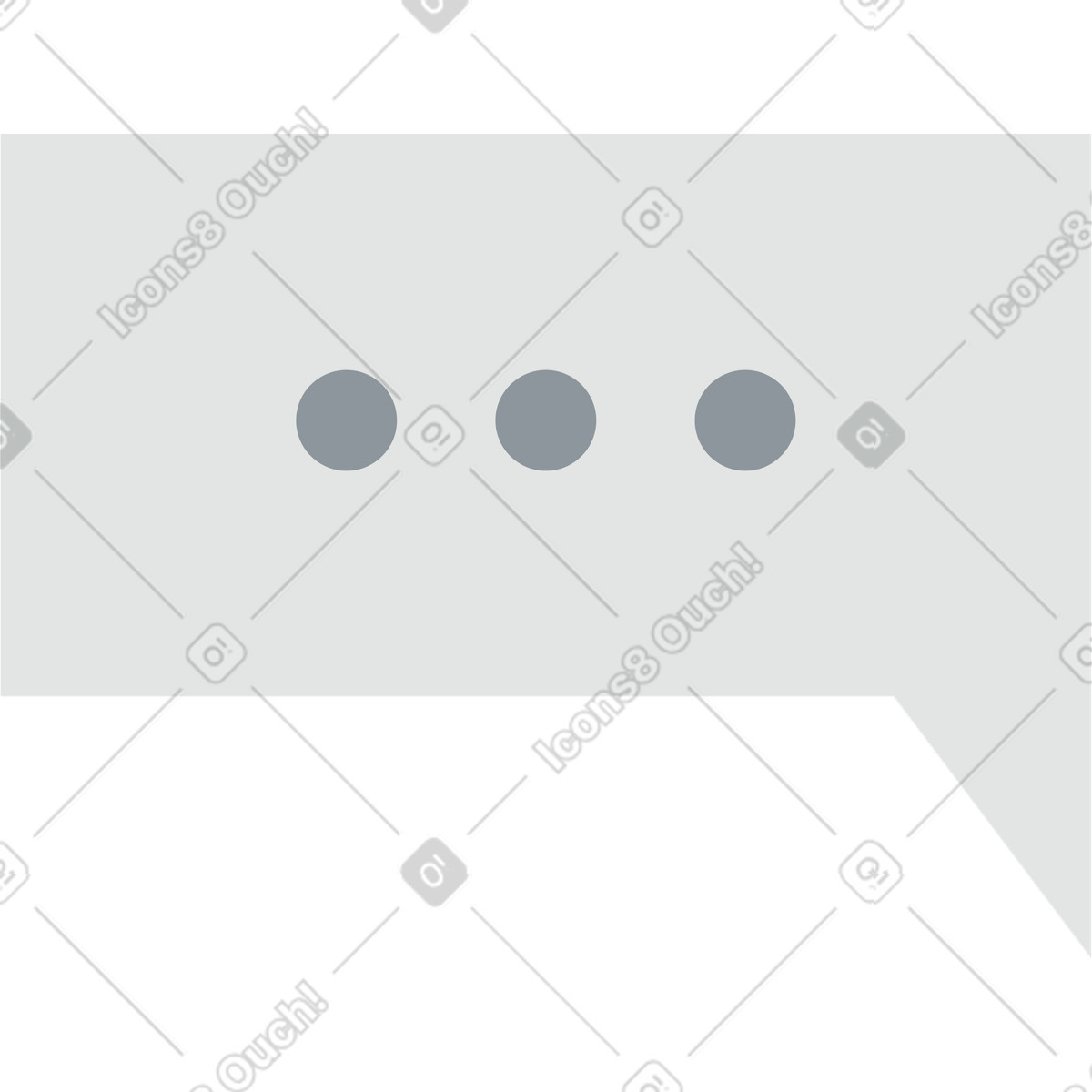Speech bubble with three dots illustration in Active style download in PNG, SVG