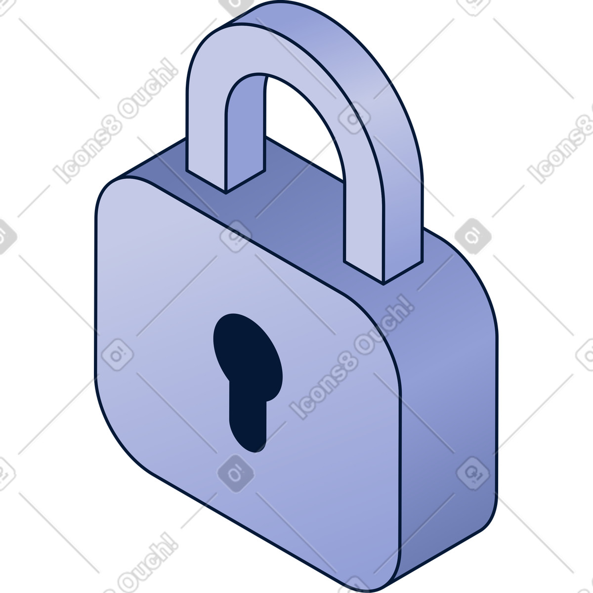 Lock illustration in Neat style download in PNG, SVG