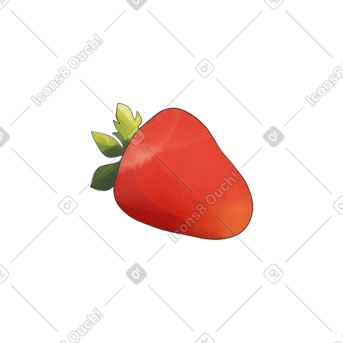 Иллюстрация Красная клубника в стиле Seasons — скачать в форматах PNG, SVG