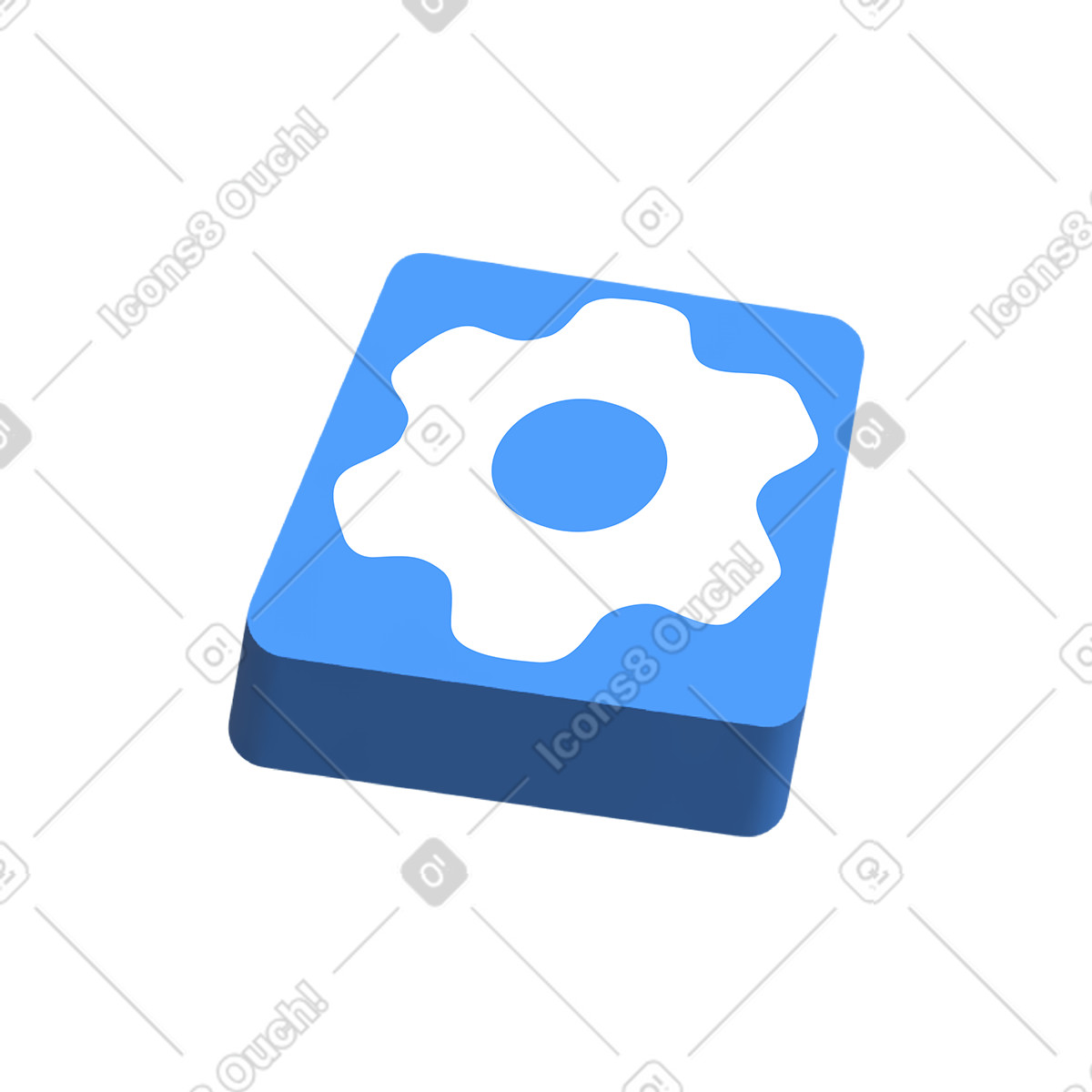 Ilustración Icono de engranaje en estilo Pop a descargar en PNG y SVG