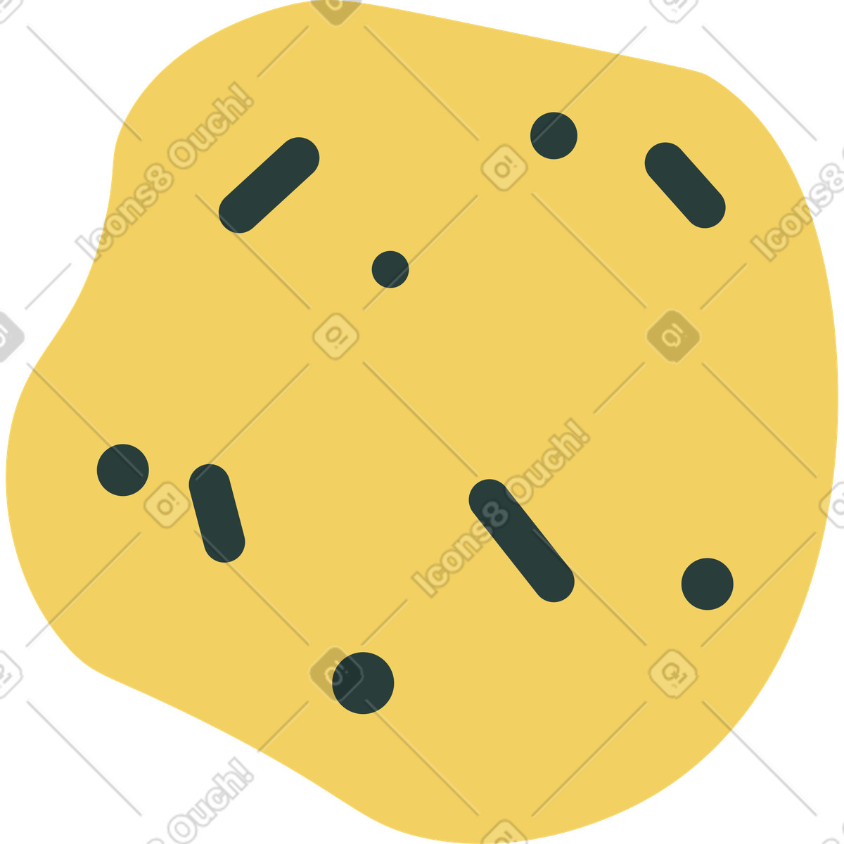 Macaroni 스타일의 비스킷 일러스트레이션 PNG, SVG 다운로드