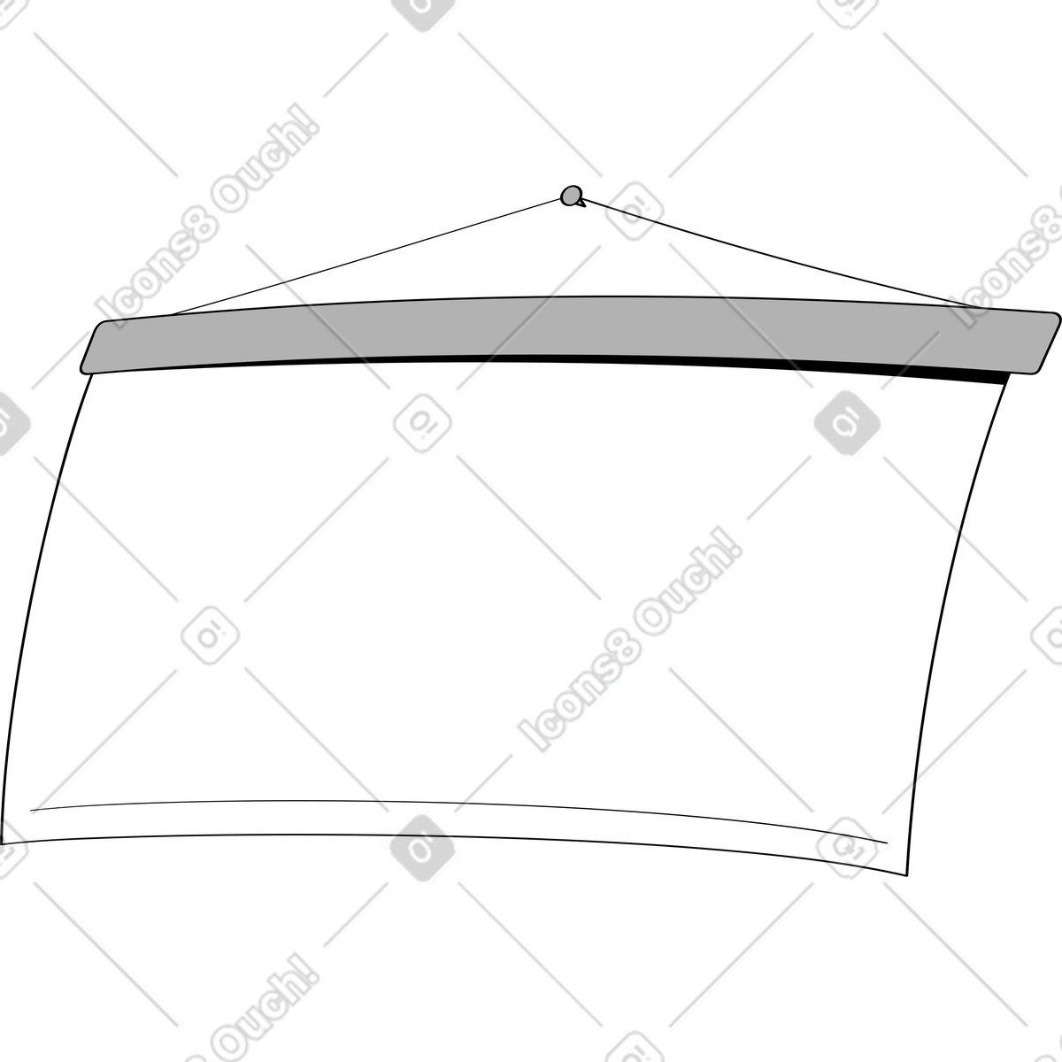 Looney スタイルの Sliding screen for projector and presentations のイラストをPNG、SVG形式でダウンロード