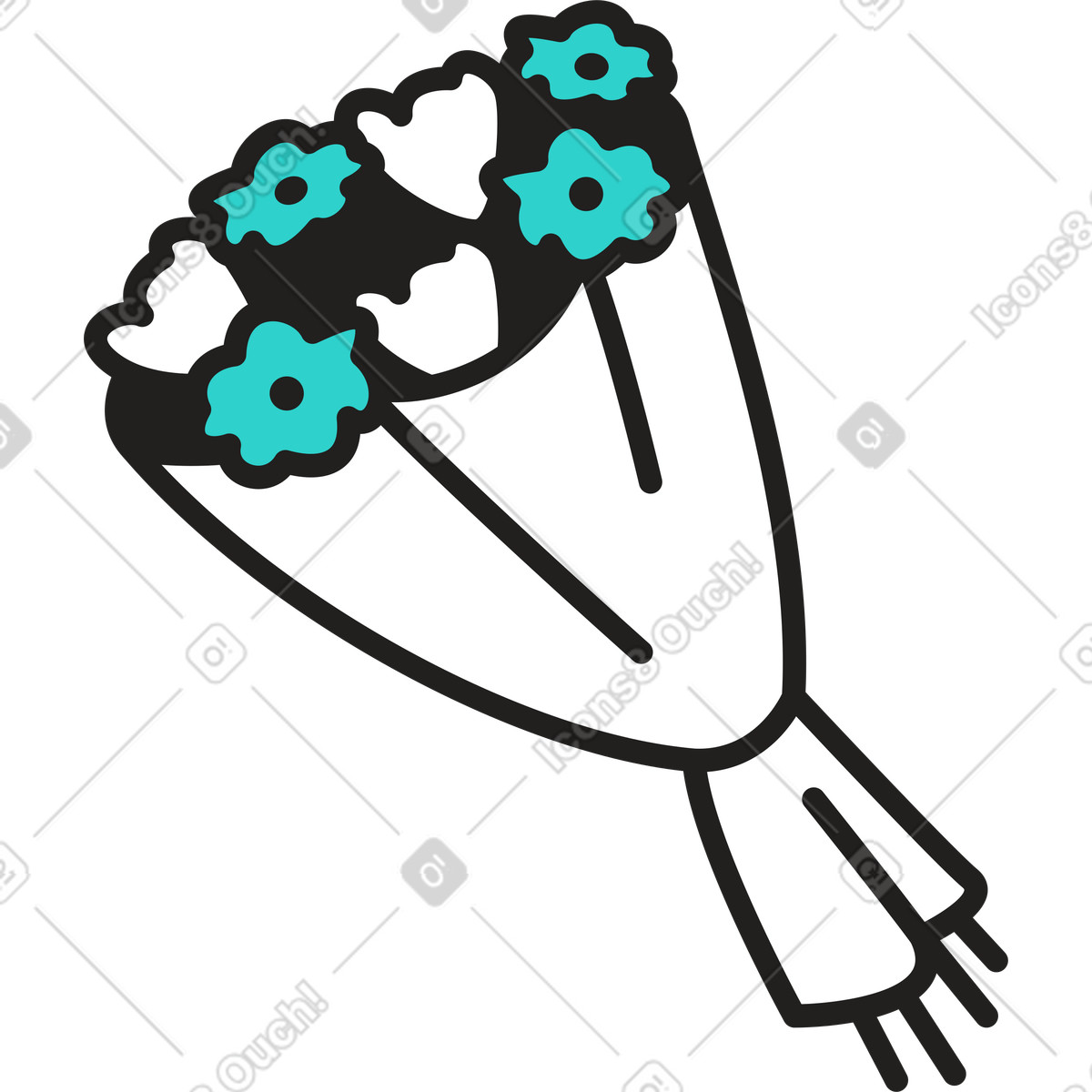 Ilustración Ramo en estilo Little a descargar en PNG y SVG