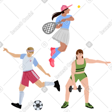 People competing in different sports  PNG, SVG