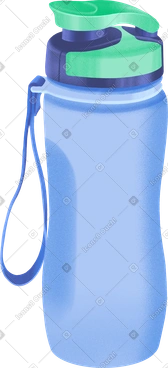 Sports blue water bottle PNG, SVG