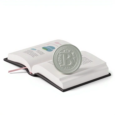 A detailed, ornate coin with intricate engravings and patterns is prominently displayed on an open Bible. The coin has a shimmering surface that catches the light, reflecting its artistic designs. The Bible's pages are slightly turned, showcasing the text and illustrations within. The coin rests on the page, emphasizing the connection between "faith" and "value." Soft shadows fall across the scene, enhancing the textures of both the coin and the Bible.