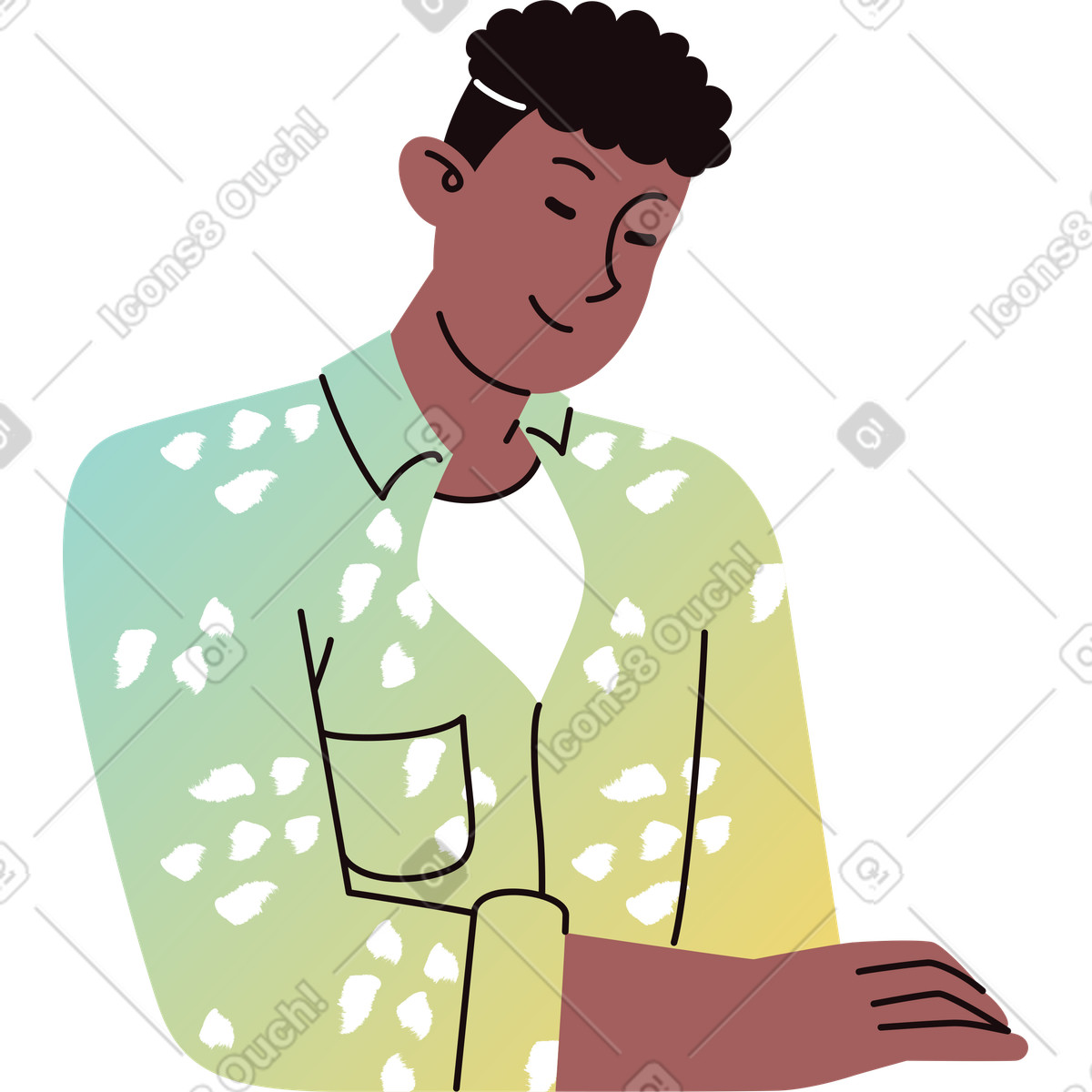 Delight スタイルの Peaceful man のイラストをPNG、SVG形式でダウンロード
