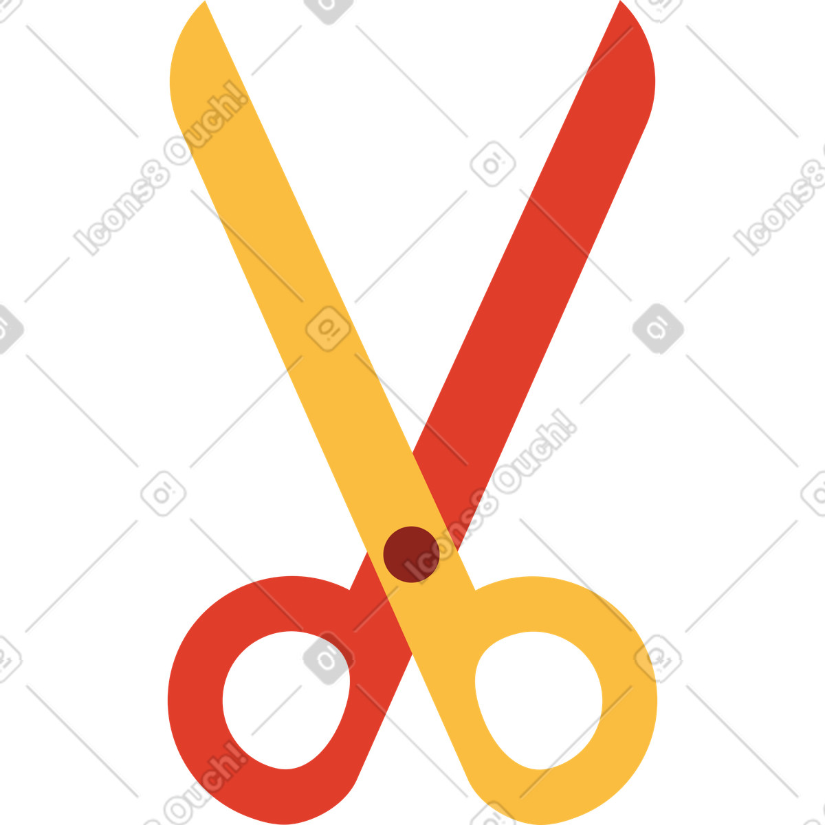 Ilustración Tijeras abiertas en estilo Burgundy a descargar en PNG y SVG