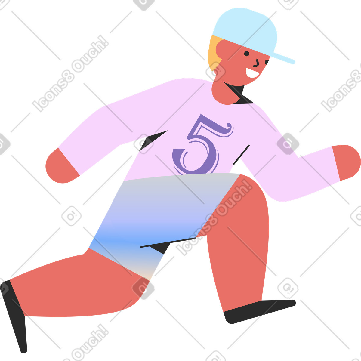 Junge kind-Illustration im Marginalia-Stil als Download in PNG, SVG