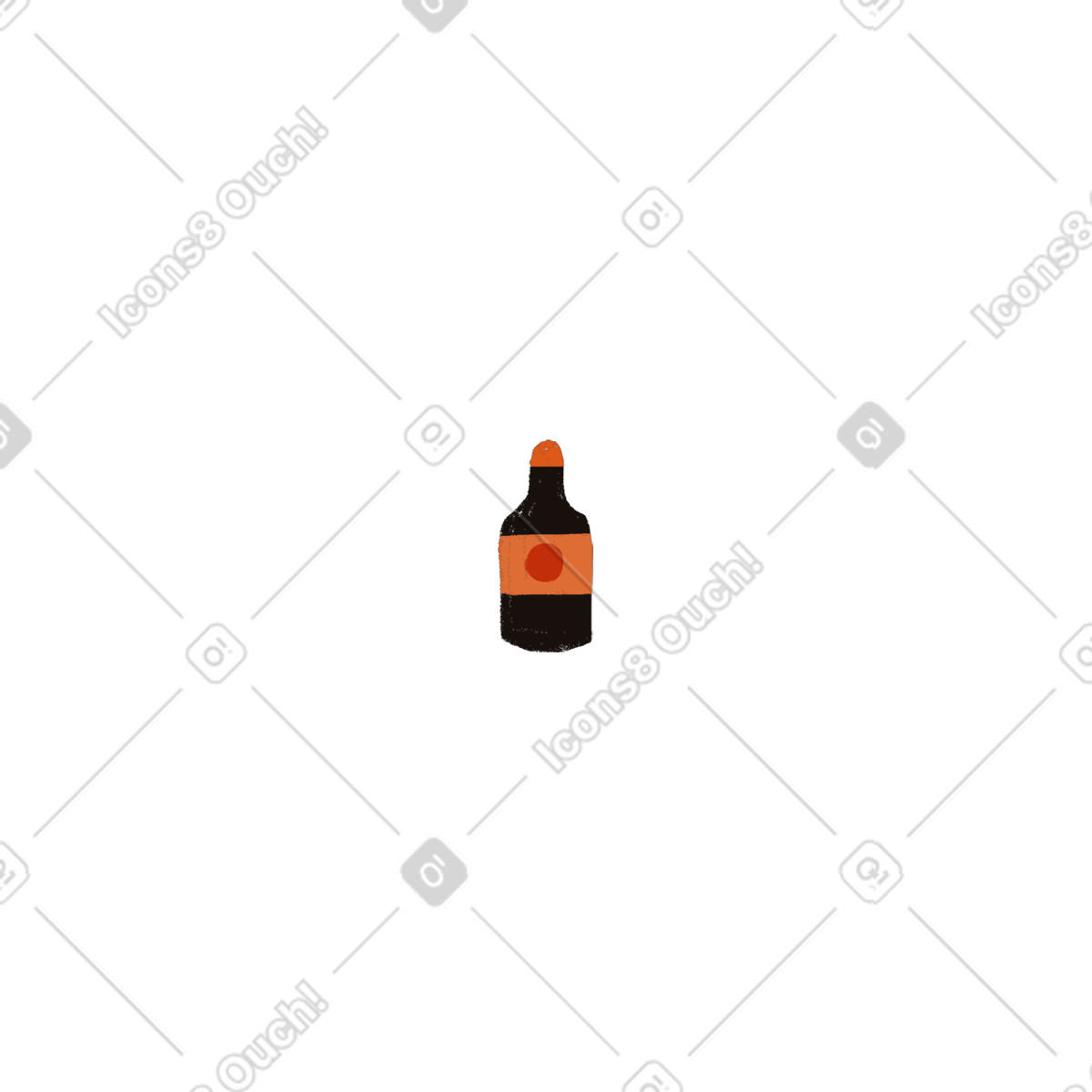 Ilustração de Soy sauce em no estilo Ikigai para baixar em PNG, SVG