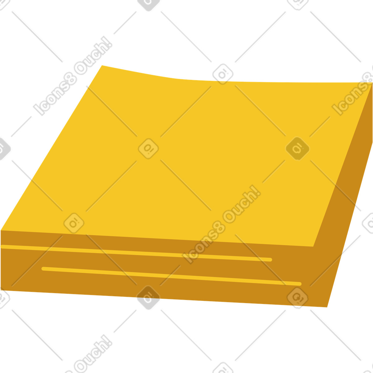 Pila di post-it illustrazione in stile Catchy scarica in PNG, SVG