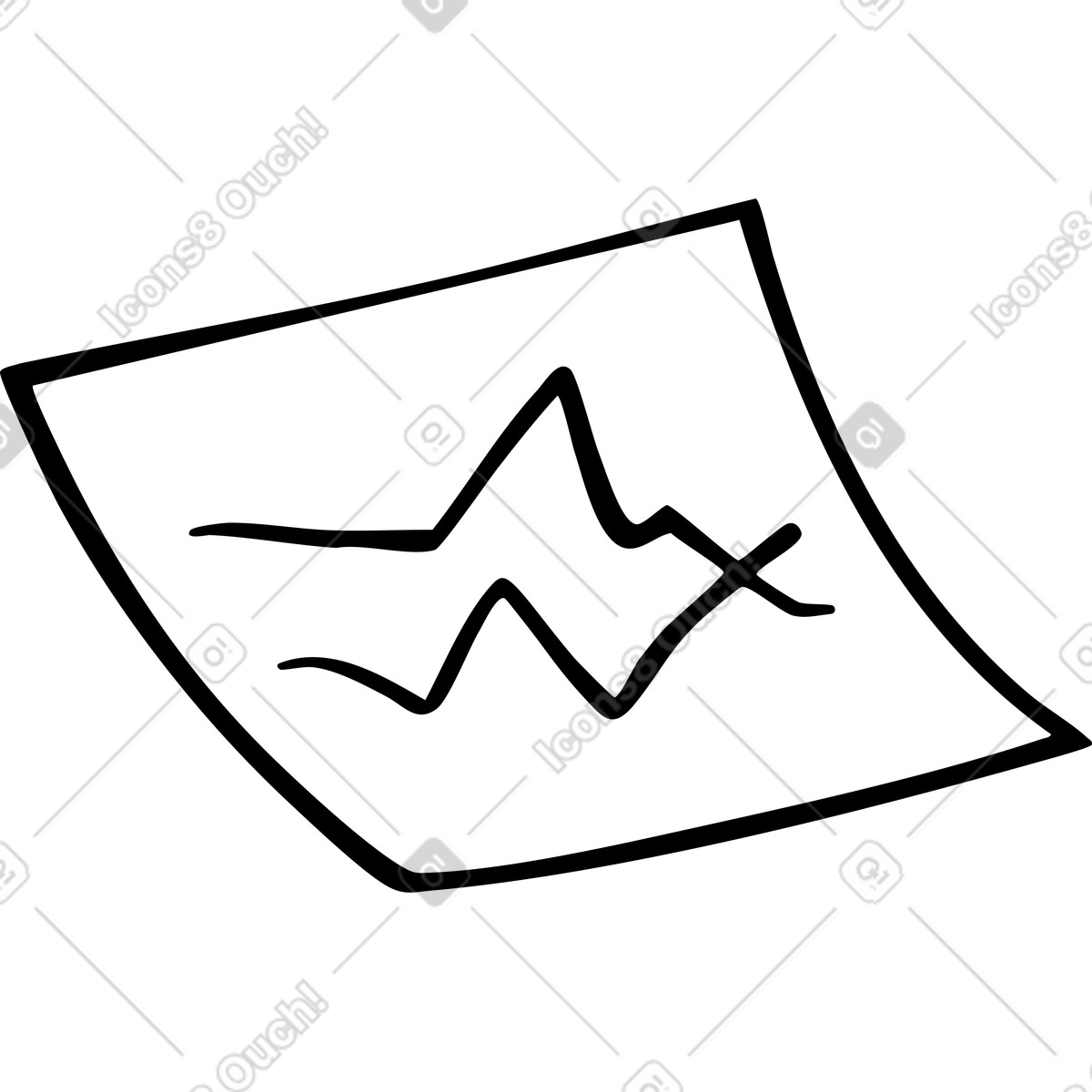 Grafico della curva di analisi illustrazione in stile Line scarica in PNG, SVG