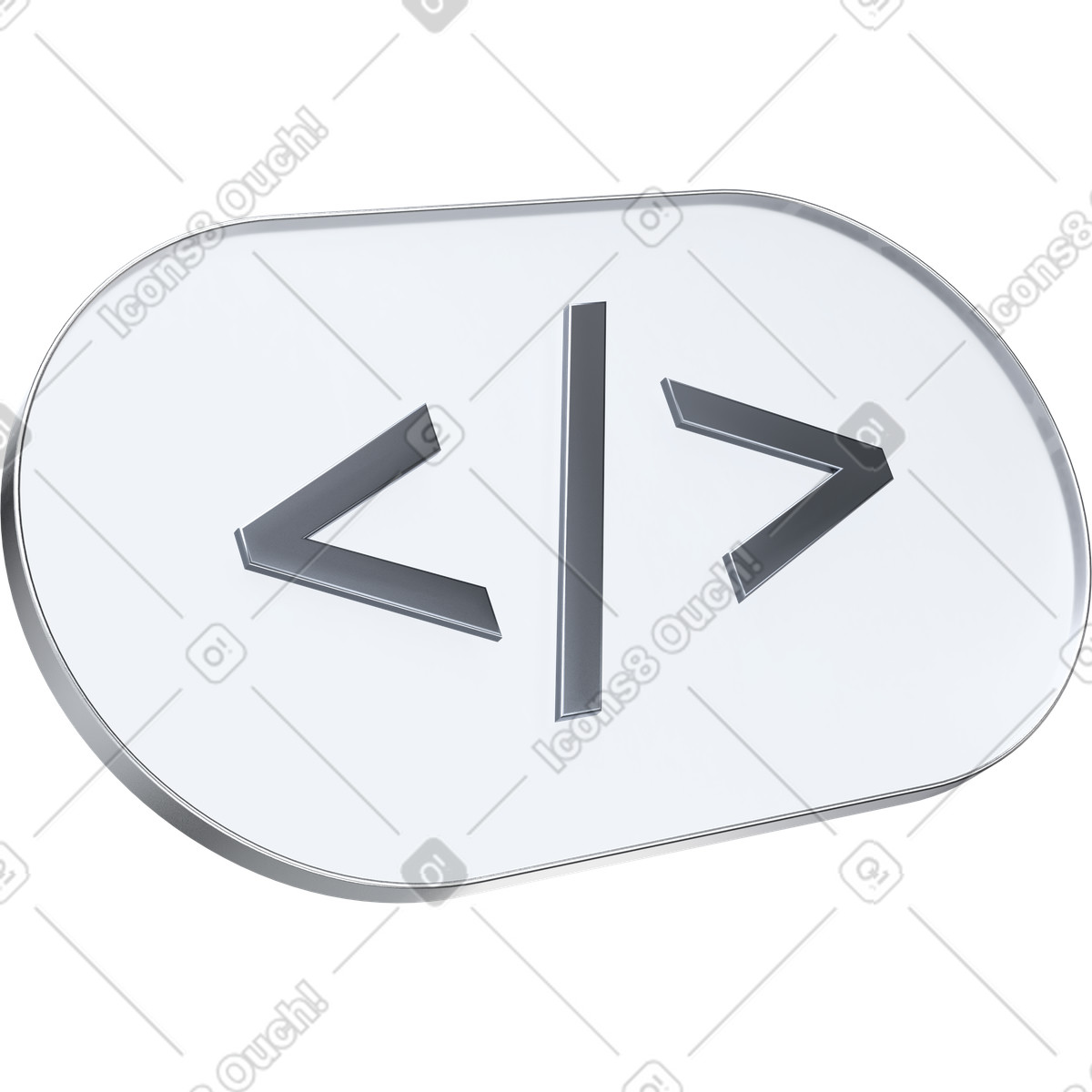 Иллюстрация Coding symbol, Source code tag, Software development icon в стиле 3D Pro — скачать в форматах PNG, SVG