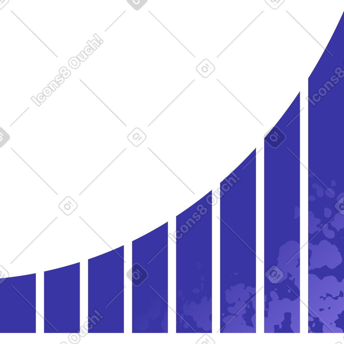 Wachstumsdiagramm mit textur illustration in PNG, SVG