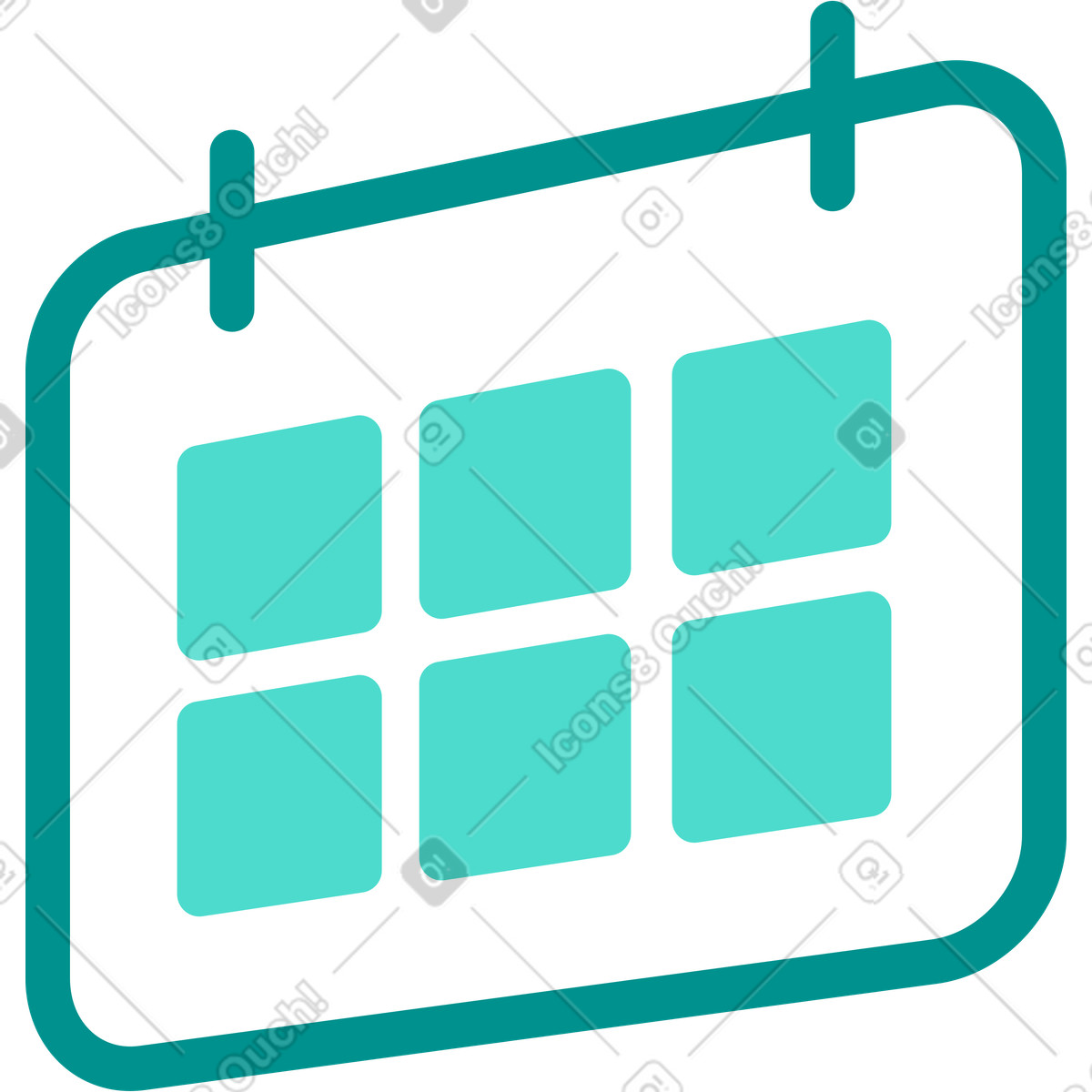 Calendario illustrazione in stile Natty scarica in PNG, SVG
