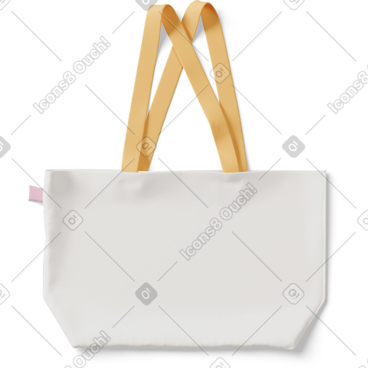 3D Casual life 스타일의 Shopping bag mockup 일러스트레이션 PNG, SVG 다운로드
