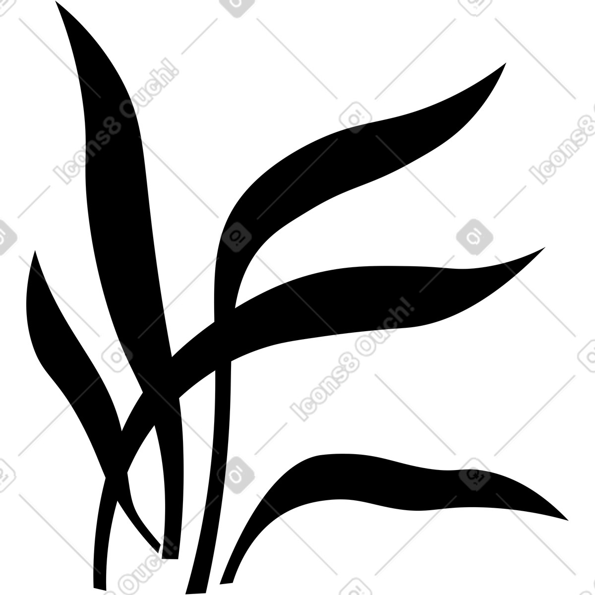 Ilustración Hierba negra en estilo Amani a descargar en PNG y SVG