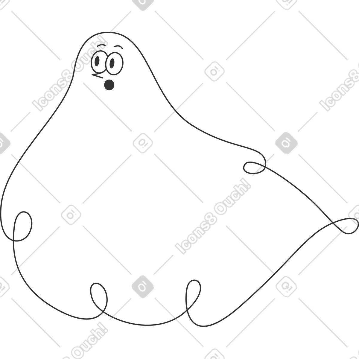 Illustration Costume de fantôme dans le style Crayon à télécharger aux formats PNG, SVG