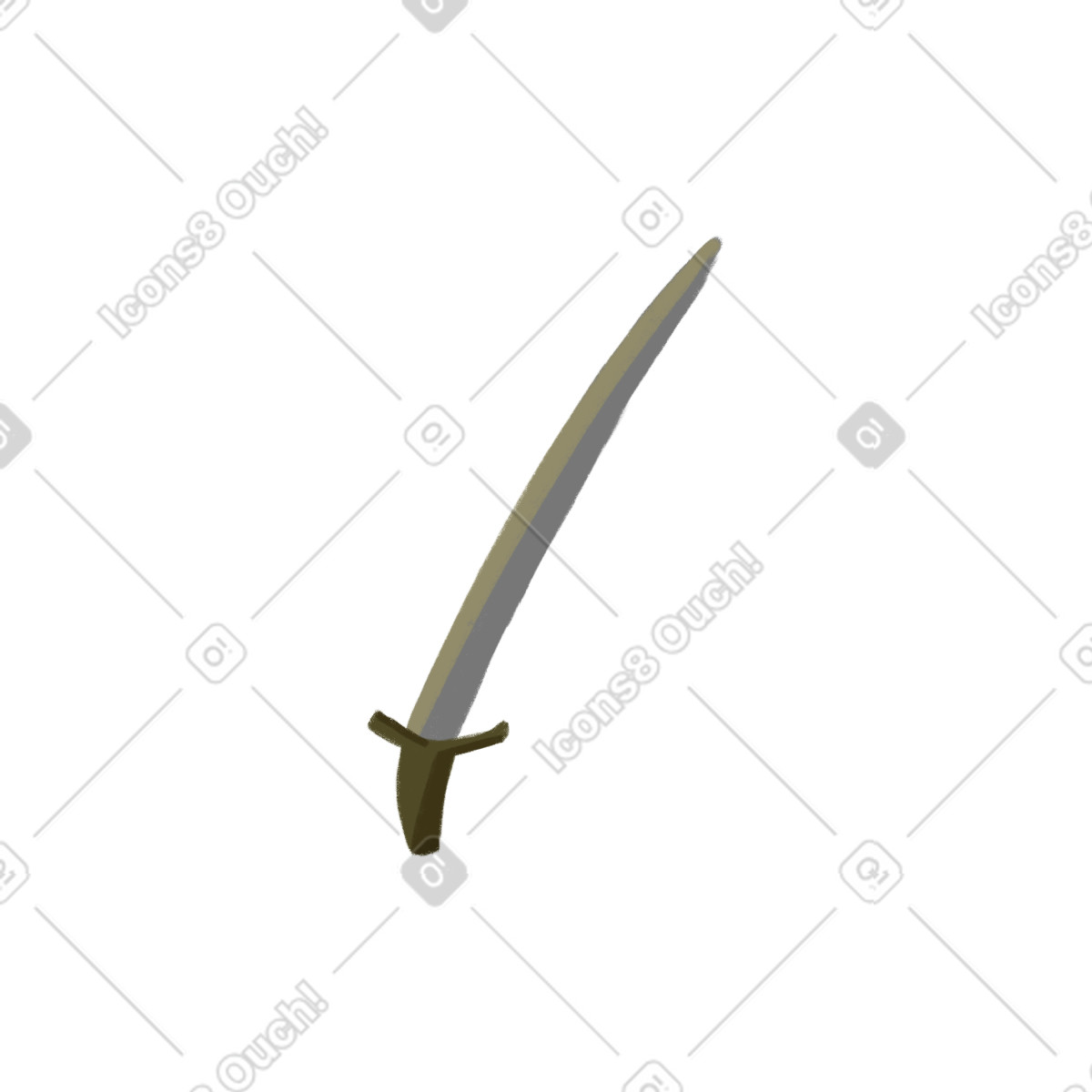 Schwert-Illustration im Atomic-Stil als Download in PNG, SVG
