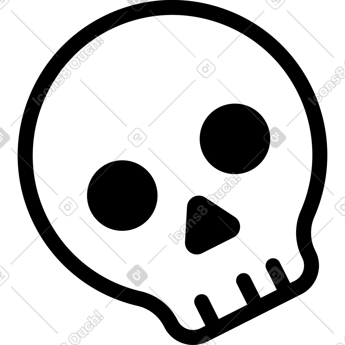 Schädel groß-Illustration im Transistor-Stil als Download in PNG, SVG
